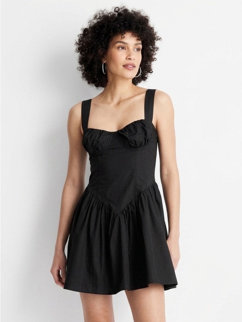 Future Collective Jenee Naylor Black Cotton Bustier Corset Mini Dress Women’s 8